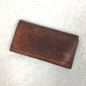 handmade vintage Red "Paul" motorcycle wallet